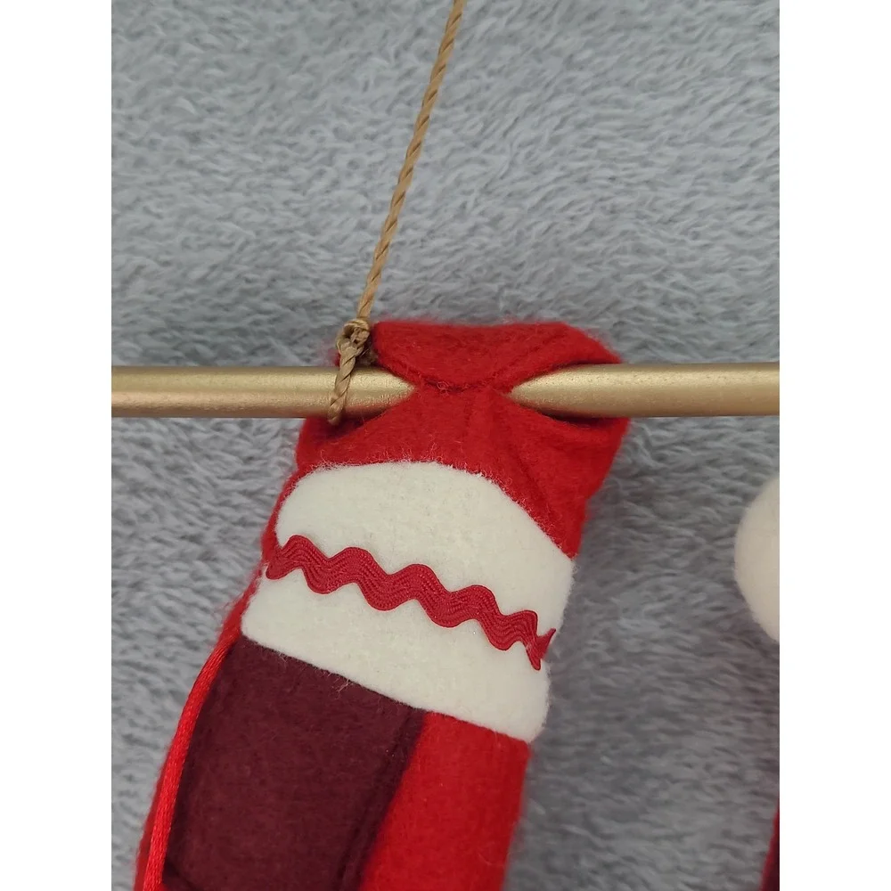 Santa Advent Calendar Wall‎ Hanging Red Plaid Christmas Holiday Decor